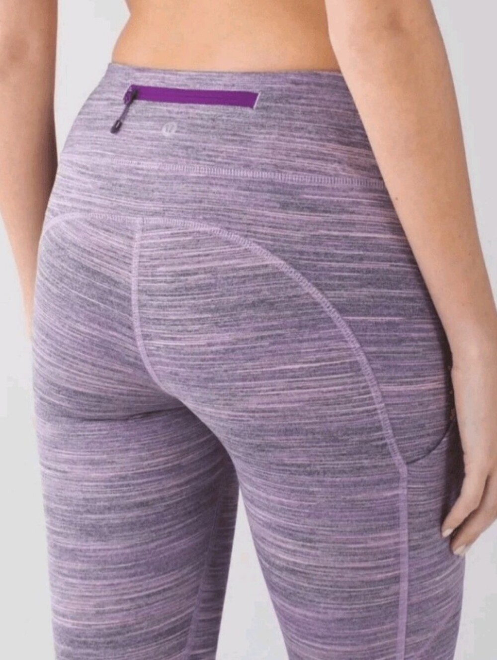 Lululemon Speed Tight IV Space Dye Camo Tender Violet Black Grape Purple Size 6